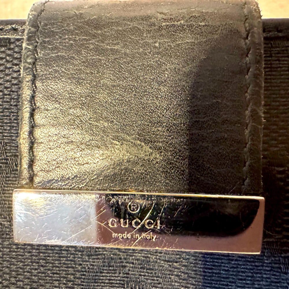 Gucci Black GG Monogram Canvas Continental Wallet-WITH COA - Picture 6 of 11
